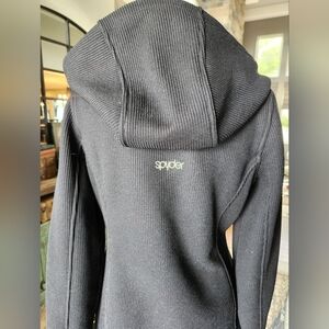 Womens Spyder Black Hooded Jacket